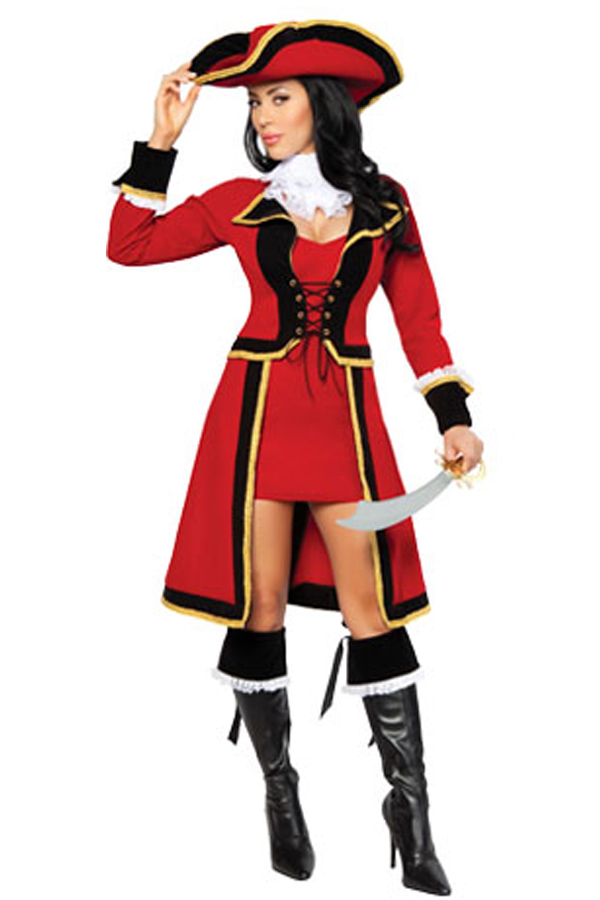 Halloween Costumes Red Pirate Suit - Click Image to Close